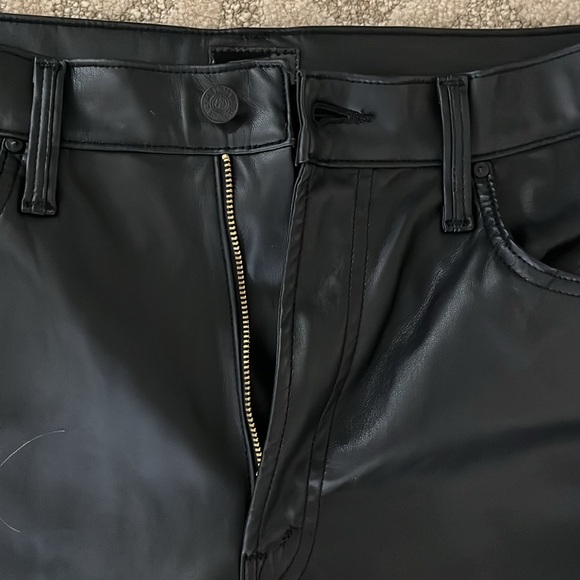 Mother Size 30 “The Rambler” Ankle in Black Faux Leather - Picture 7 of 9